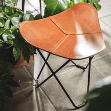 Load image into Gallery viewer, Leather Stool - Pampa Flying Goose